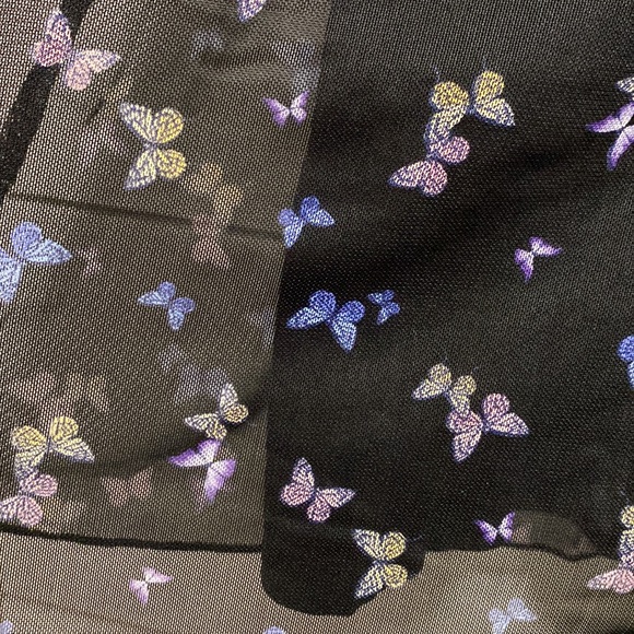 Aeropostale Butterfly Print Scoop-Neck Mesh Slip Dress - Picture 5 of 8